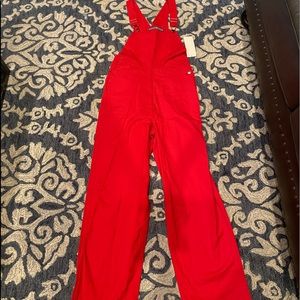 GAME BIBS bright red gameday overalls in size S